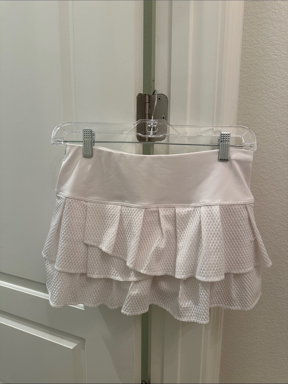Lucky in Love White Ruffled Mini Skirt